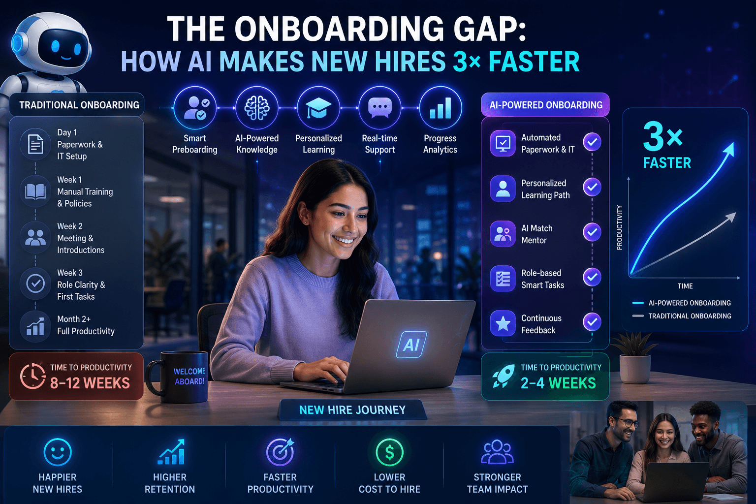 The Onboarding Gap: How AI Makes New Hires 3× Faster
