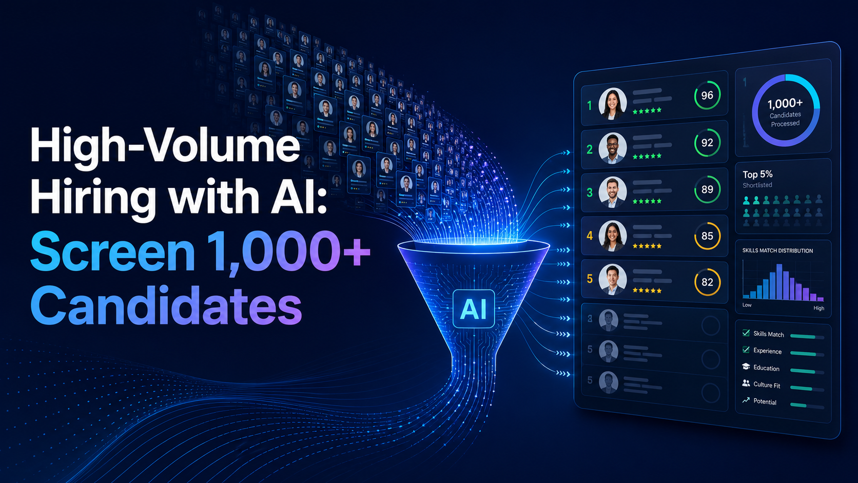 High-Volume Hiring with AI: Screen 1,000+ Candidates